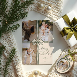 Caneca De Café Em Dois Tons Colagem de Fotos da Família de Arcos de Natal da B