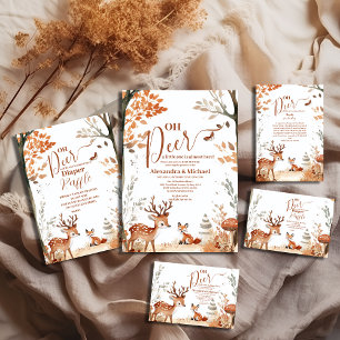 Convite Woodland Oh Deer Forest Chá de fraldas