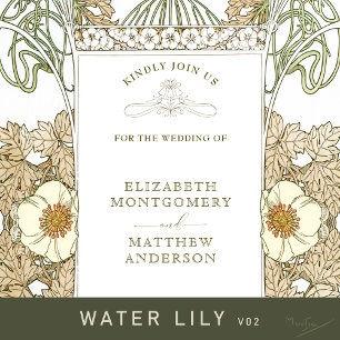 Convites a casamentos vintage Art Nouveau por Much