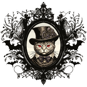 Legging Gato de Halloween, Gato de Vampiro, presas de dama