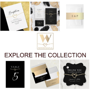 Convite Código QR de Casamento Preto e Branco Moderno