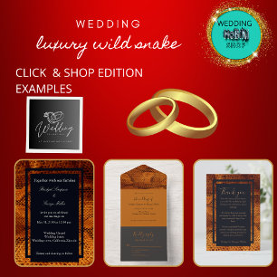 Adesivo Redondo casamento com animais de pele cobra de luxo