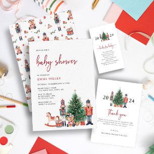 Convite Chá de fraldas de Natal de Férias