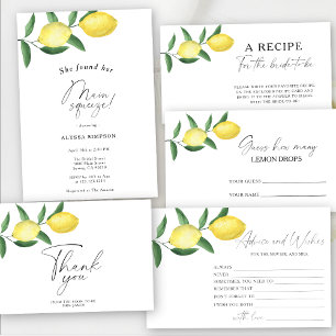 Cartão De Informações Citrus Lemon - Ideias noturnas de data \ Frasco de