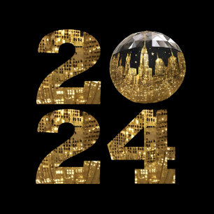 Moletom anos novos 2024 — Ball-NYC Dourado-