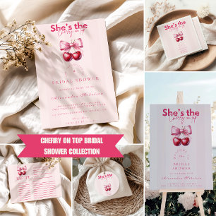 Adesivo Redondo Coquette Cherry No Chá de panela Superior