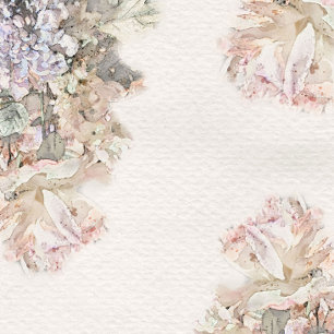 Cartão Delicate Watercolor Floral Casamento Obrigado