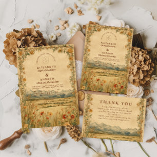 Convite Casamento na Montanha Golden Meadow