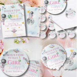 Convite Houston Temos Um Astronauta Do Espaço chá de frald