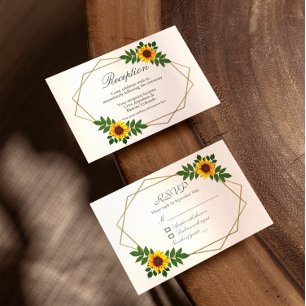 Informações Cartão Geométrico de Recepção de casamento de Gira