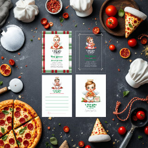 Convite Pizza-Pensava Uma Pequena Fatia de Chá de fraldas 