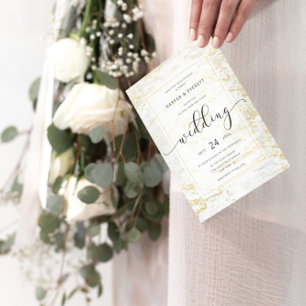 Convite Mármores Modernos no Casamento do Círculo Dourado 