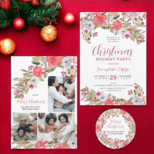 Convite Natal da empresa russa de negócios vermelhos