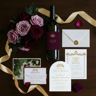 Reserve A Data Casamento Real de Ornamentado de Fantasia Medieval