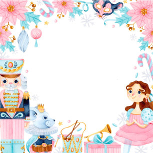 Convite Natal vintage Nutcracker Chá de fraldas