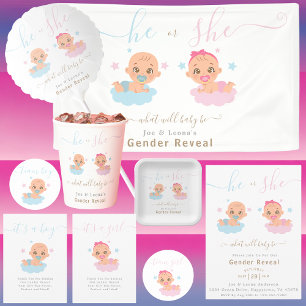Adesivo Redondo Team Boy, Baby Boy Blue Gender Revement