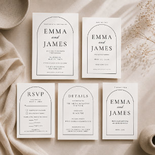 RSVP Cartão de Agradecimento de Casamento em Forma de A