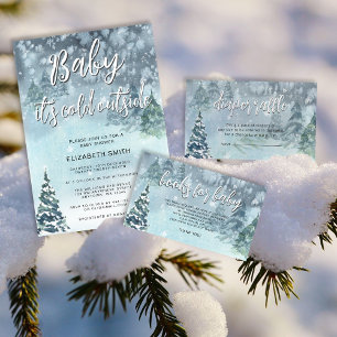 Cartão De Informações Livro da Floresta de inverno para o Jogo do Chá de