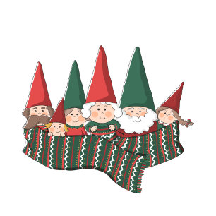 Gnomos de Natal - Cartão