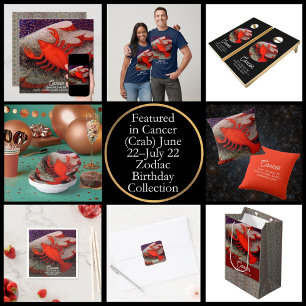 Convite Cancer da Festa de aniversário do caranguejo