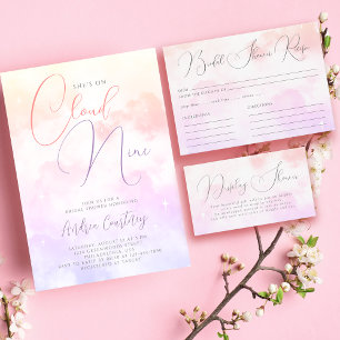 Etiqueta Para Presente Chá de panela Cor-de-Rosa Sonho Cloud 9 - Pastel O