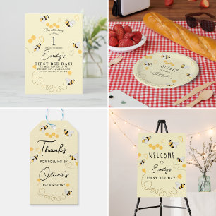 Adesivo Redondo Bumble Bee Happy Bee Day