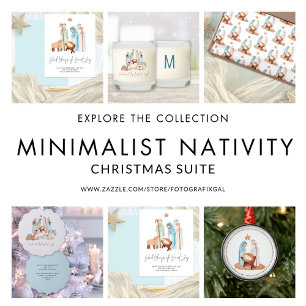 Ornamento De Metal Fora De Uma Natividade Mininalista De Carol