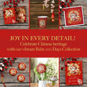 Imã Chinês Tradicional Bebê 100 Dias 百 日