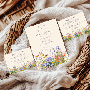 Convite Chá de panela de Jardim Botânico de Flores Selvage