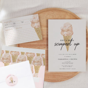 Adesivo Redondo Chá de panela de Sorvete de Aquarela Moderna Chic