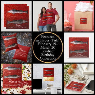 Convite Peixes a Festa de aniversário do Sinal Zodiac de P