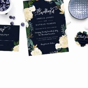 Convite para Casamento de Marinhos Botânicos Moder