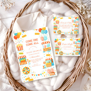 Cartão De Informações Sorteio de Fraldas do Circo de Tratamentos de Carn