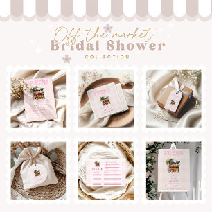 Adesivo Redondo Rosa fora do Chá de panela de mercado