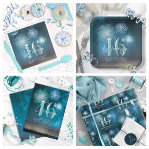 Fireworks Sweet 16 Teal ID984