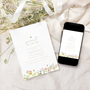 Convite Doce Como Pode Ser Chá de fraldas Mínimo Moderno