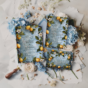 Cartão RSVP Casamento Botânico de Citros Frescos