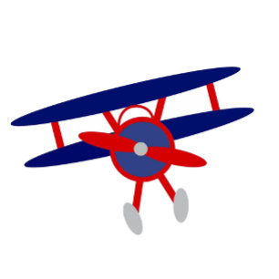 Convite Chá de fraldas de striping de avião azul e vermelh