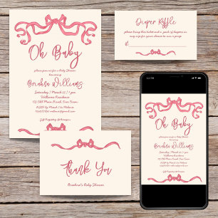 Poster Sinal de boas-vindas do chá de fraldas do esboço d