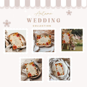 Reserve A Data Autumn Daisy Floral Wedding