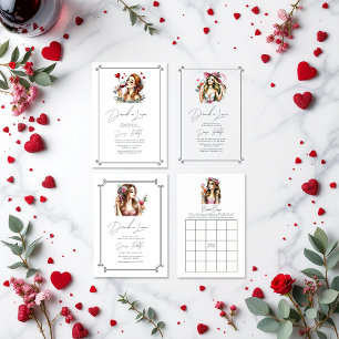 Convite Bebado Elegante no Chá de panela do Amor