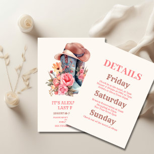 Adesivo Redondo Cowgirl Rosa Nashville Vamos Go Girls Bachelorette