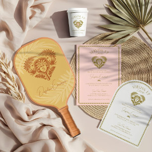 Convite Chá de panela de seleção de árvores tropicais