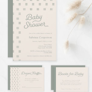 Convite Baby Brunch   Boho Minimalista
