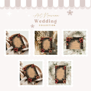 Convite De Nouveau De Arte Floral Escura