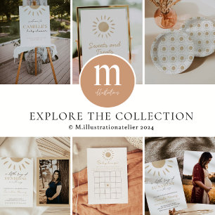 Convite para Chá de fraldas Sunshine Boho