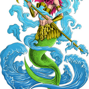 Convite Festa de aniversário Verde Sereia Obrigado