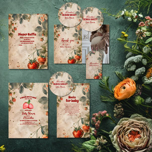 Convite Chá doce de morango