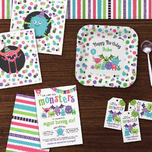 Convite Chamando todos os monstros de Festa de aniversário