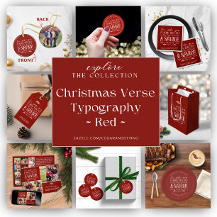 Etiqueta Para Presente Natal cristão - Feriado da Tipografia Verso